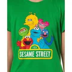 Sesame Street Women's Elmo And Friends Cookie Monster Sleep Pajama Set Green