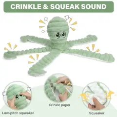 Prime Pets Dog Toys for Large Small Medium Dogs, 27" Extra Large Octopus Crinkle Squeaky Dog Chew Toy