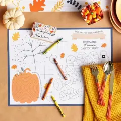 Big Dot of Happiness Happy Thanksgiving - Fall Harvest Party Tent Buffet Card - Table Setting Name Place Cards - Set of 24