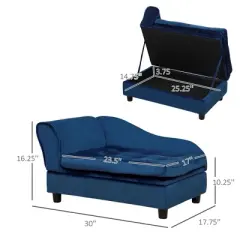 Kumasinova Small Dog Bed,Luxury Dog Couch Bed with Hidden Storage,3" Foam Dog Beds for Small Dogs,Modern Pet Furniture for Small Breeds & Cats