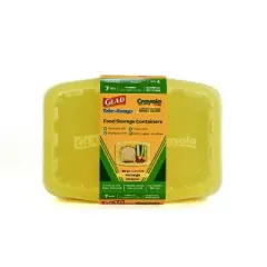 Glad Take-Aways Crayola Retired Colors 28oz/7pk Rectangle Food Storage Containers - Dandelion