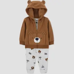 Carter's Just One You&reg; Baby Boys' Bear Cardigan & Bodysuit Set - Brown