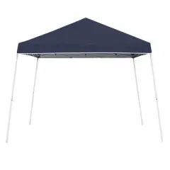 Z-Shade 10 x 10 Foot Angled Leg Outdoor Canopy Tent with a Push Button Locking System and Z-Shade 4 Pack of Heavy Duty Leg Weight Bags, Navy