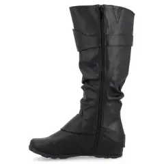Journee Collection Womens Paris Hidden Wedge Riding Boots
