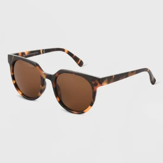 Women's Tortoise Shell Print Angular Square Sunglasses - Universal Thread&trade; Brown image {2}