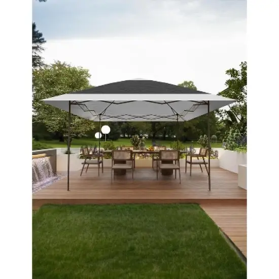 12x12FT Outdoor Pop Up Canopy Instant Tent, Adjustable Heights, Quick Setup Foldable Tent Gazebo with Wheeled Carry Bag for Patio Backyard image {7}