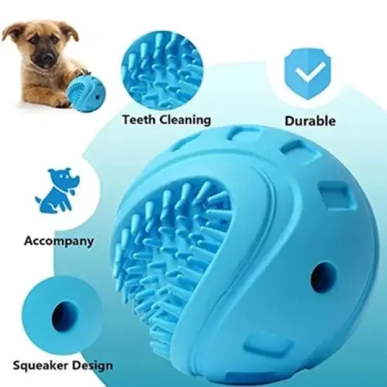 Dog Treat Ball Interactive Dog Ball & Treat Dispensing Chew Toy for Small & Medium Dogs | Durable Teething Toy for Boredom image {2}
