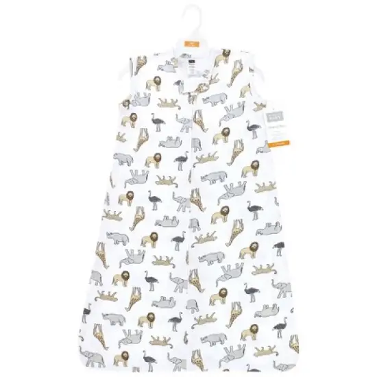 Hudson Baby Cotton Sleeveless Wearable Sleeping Bag, Sack, Blanket, Modern Safari image {1}