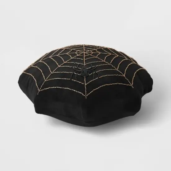 Shaped Beaded Web Pillow - Black/Gold - Threshold&trade; image {2}