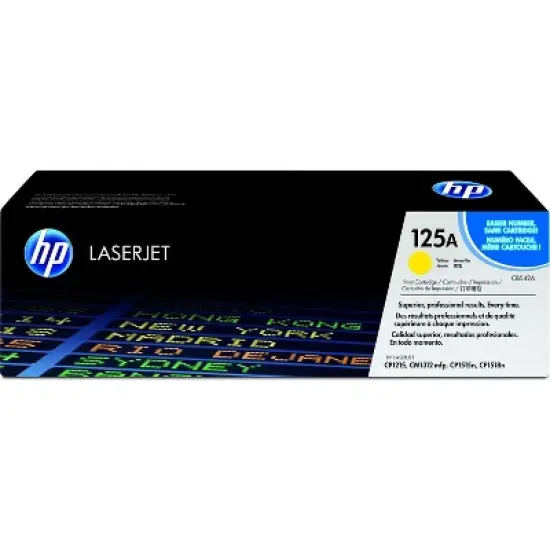 HP 125A Yellow Original LaserJet Toner Cartridge, ~1,400 pages, CB542A image {7}