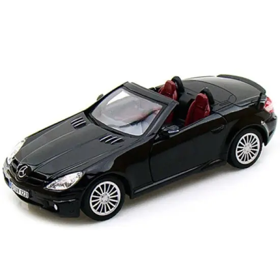 Mercedes Benz SLK55 AMG Convertible Black 1/24 Diecast Model Car by Motormax image {1}