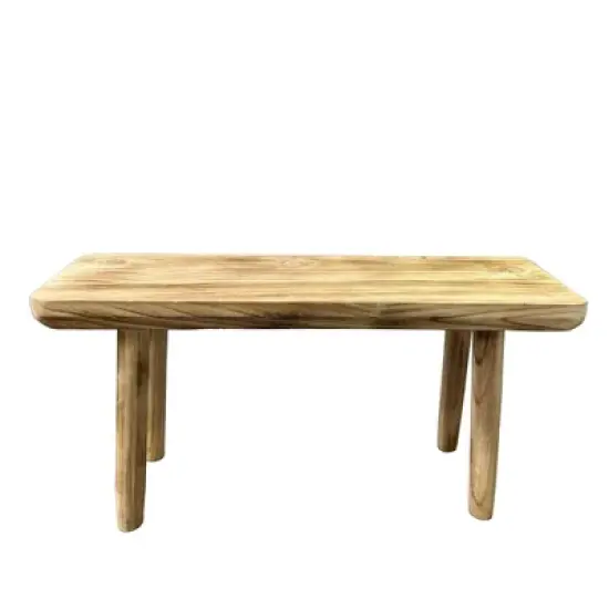 Essential Decor & Beyond 16.73" Wooden Bench Rustic Accent Decor image {1}