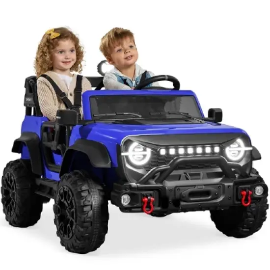 Best Choice Products Kids 24V 2-Seater Electric Ride-On Car Truck w/ Parent Control, Bluetooth, LED Lights image {10}