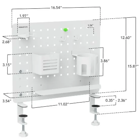 Mount-It! Clamp-on Pegboard Organizer image {7}