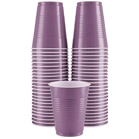 SparkSettings Disposable Plastic Cups 18oz, 50 Pack image {4}