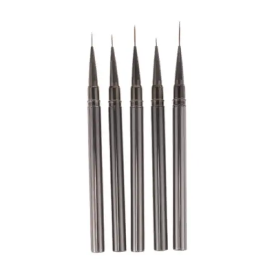 Unique Bargains Fine Nail Art Brushes Kit Silver Tone 1 Set image {6}