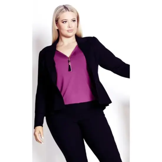 Women's Plus Size Liana Top - berry | AVENUE image {3}
