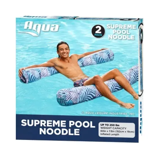 Aqua Leisure Deluxe Pool Noodle Water Floats and Inflatables - 2pk image {2}