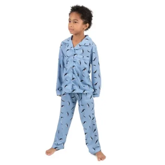 Leveret Kids Two Piece Button Down Christmas Pajamas image {7}