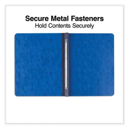 Universal Two-Piece Prong Fastener Pressboard Report Cover - 8.5" x 11" - Dark Blue image {2}