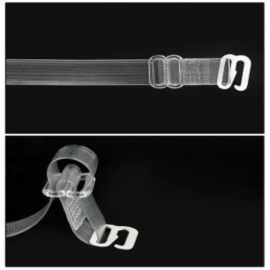 Allegra K Clear Bra Straps Replacement Invisible Bra Shoulder Straps image {3}