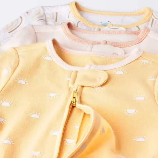 Baby Girls' 3pk Tight Fit Zip-Up Sleep N' Play - Cloud Island&trade; image {2}