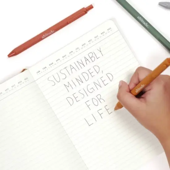 Altitude 6pk Retractable Ballpoint Pens 1.0mm Black Ink Terracotta image {2}