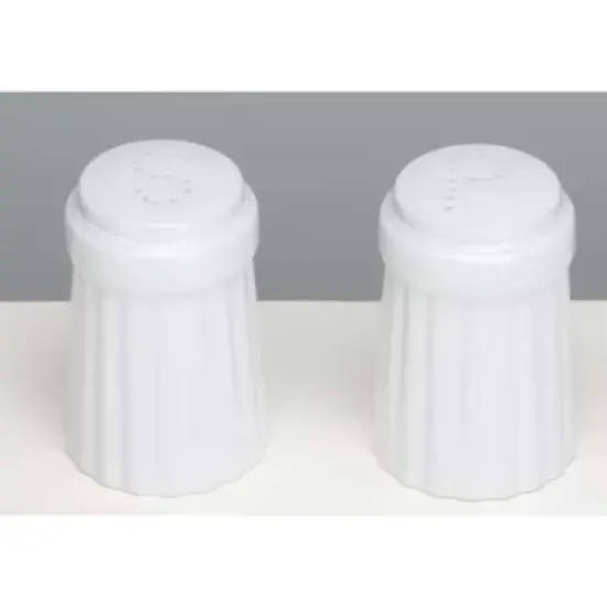 Omniware Simsbury Salt & Pepper Shaker Set, 6oz Stoneware Dispensers with Distinctive "S" & "P" Lids, Lead-Free Glaze, Dishwasher Safe image {9}