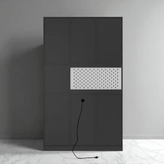 74" Freestanding Kitchen Pantry Cabinet with 6 Doors, 2 Drawers, USB Ports, Modern Storage Hutch for Kitchen or Dining Room image {6}