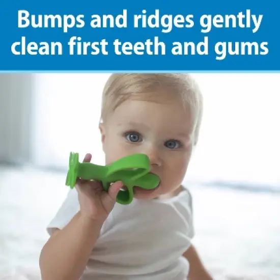Dr. Brown's Peapod Teether & Training Toothbrush - Soft & Safe Silicone - 3m+ image {2}