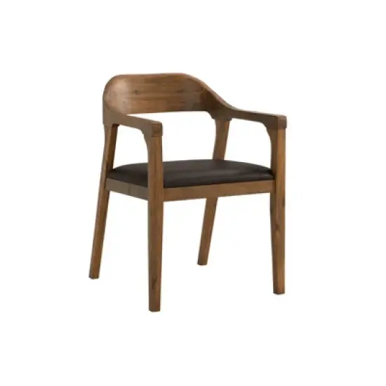5pc Rasmus Extendable Dining Table Set with 2 Benches and 2 Armchairs Chestnut - Boraam image {1}