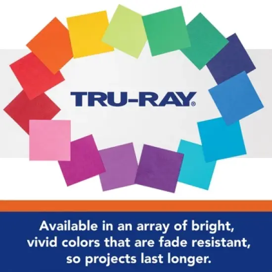 Tru-Ray&reg; Construction Paper, Heavyweight, Color Wheel Assortment, 12 Vibrant Colors, 12" x 18", 72 Sheets image {4}