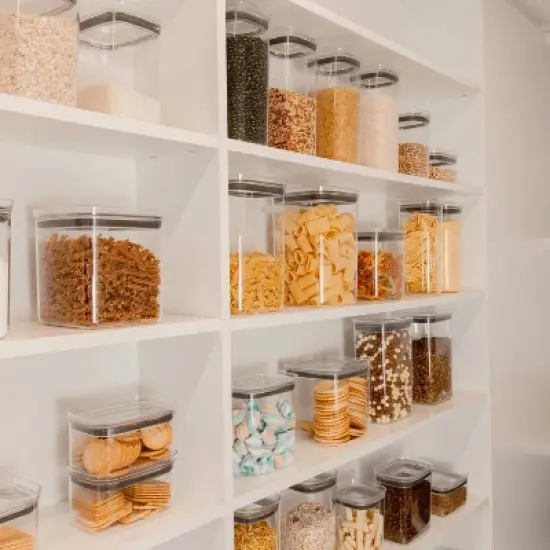 OU Airtight Food Storage Container 4.2 Cup, BPA Free, Clear Plastic Food Storage Container with Leak Proof Lid, Stackable Kitchen Organizer image {6}