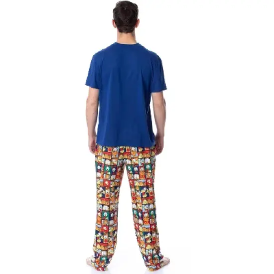 Nickelodeon Mens' Garfield Odie Comic Strip Chill Out Sleep Pajama Set Multicolored image {4}