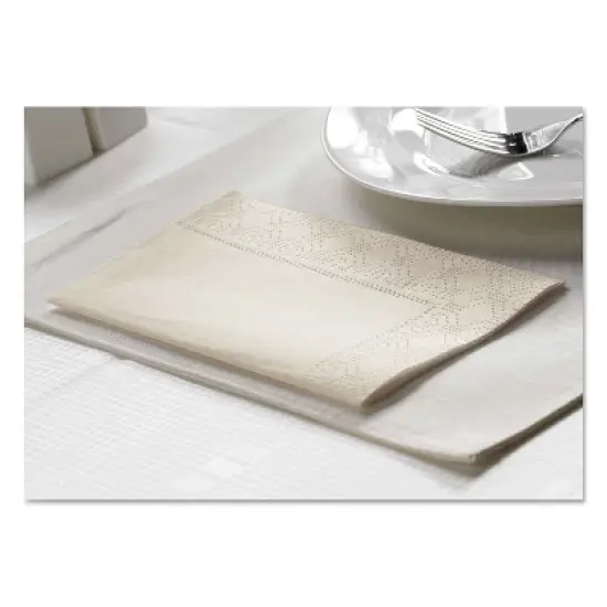 Hoffmaster Dinner Napkins, 2-Ply, 15 x 17, White, 1000/Carton image {1}