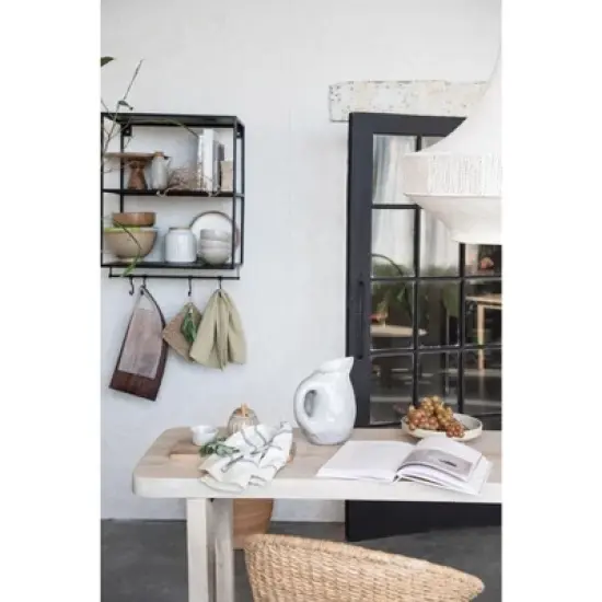 Storied Home Neutral Reactive Glaze Stoneware Pitcher image {5}