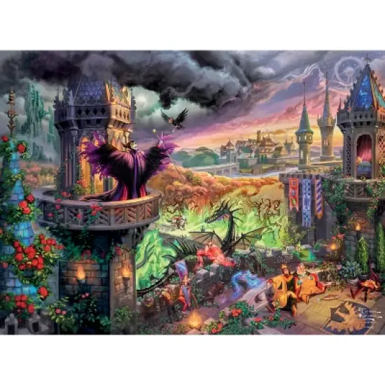 Silver Select Thomas Kinkade Disney Maleficent 1000pc Puzzle: Fantasy Cardstock Jigsaw by Buffalo Games image {3}