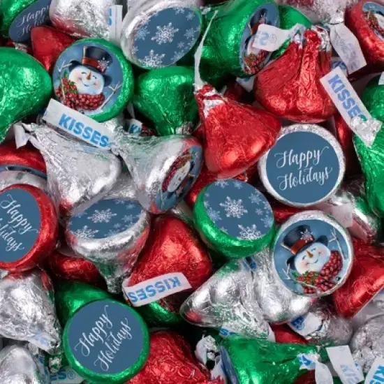 Christmas Candy Party Favors Chocolate Hershey's Kisses Bulk - Jolly Snowman image {1}