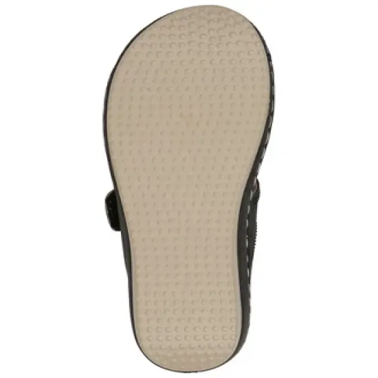 GC Shoes Rea Velcro Double Band Embellished Comfort Slide Wedge Sandals image {4}