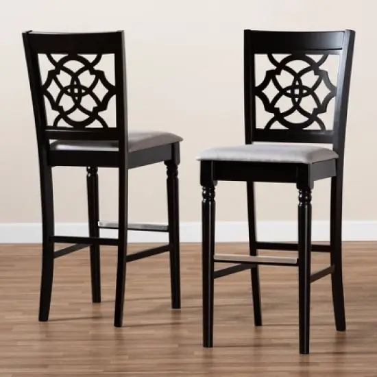 Set of 2 Alexandra Barstool - Baxton Studio image {7}