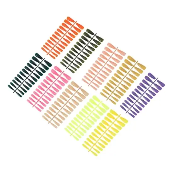 Unique Bargains Women's Beautiful Fake Nails Multicolored 240-pieces Per Set image {5}