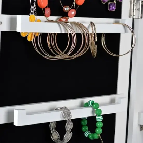 Gulches Full Length Mirror 360&deg; Swivel Jewelry Cabinet - Stylish and Functional Storage Solution for Jewelry and Accessories image {10}