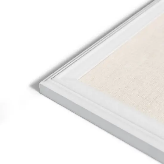 U Brands 17"x23" Thin D&eacute;cor Linen Bulletin White: Wall Mount, Includes Hardware, Stationery Board image {2}