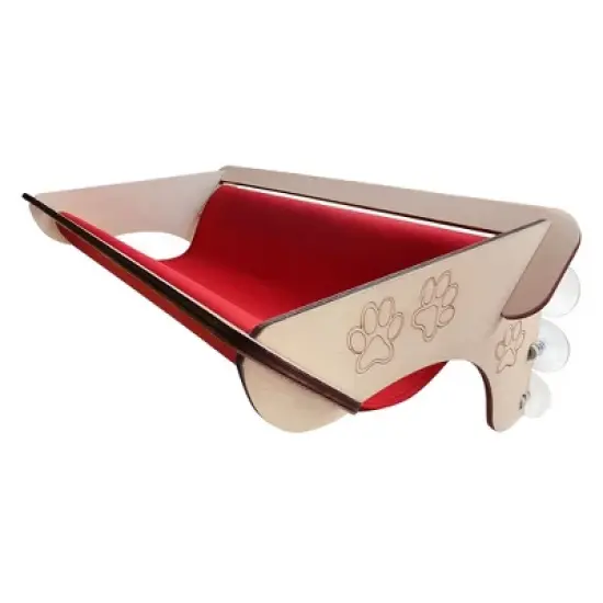 Sussexhome Window Perch Cat  Hammock Sleeping & Playing Wood Frame Bed  image {6}