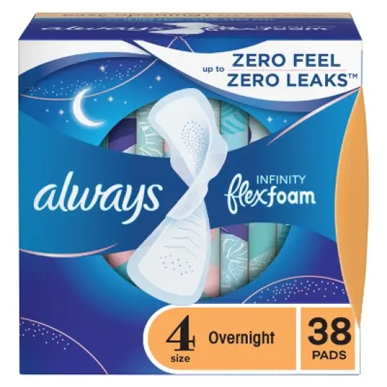 Always Infinity Overnight Sanitary Pads with Wings image {15}