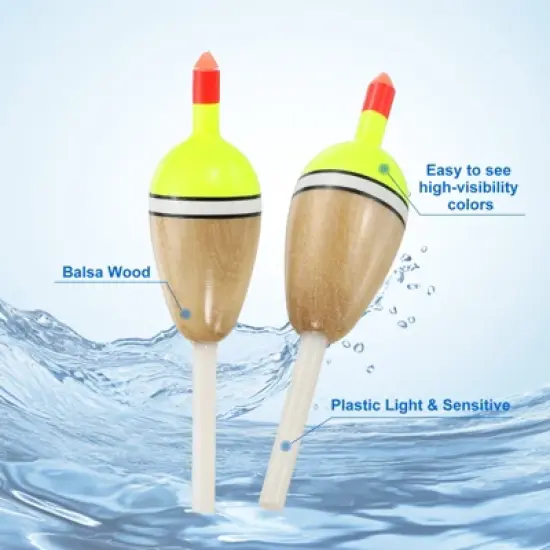 Unique Bargains Plastics Oval Bobber Gear Fishing Floats Rigs 2 Pcs image {3}