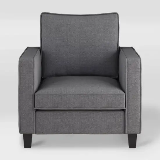 2pc Georgia Fabric Loveseat and Accent Chair Set Gray - CorLiving image {2}