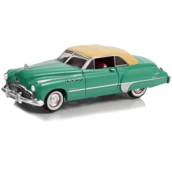 1949 Buick Roadmaster Convertible Green w/Tan Soft Top "American Pickers" (2010-Current) TV 1/64 Diecast Model Car by Greenlight image {1}
