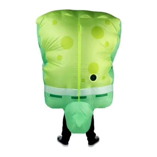 SpongeBob SquarePants Adult Halloween Costume Inflatable Suit Yellow OSFM image {7}