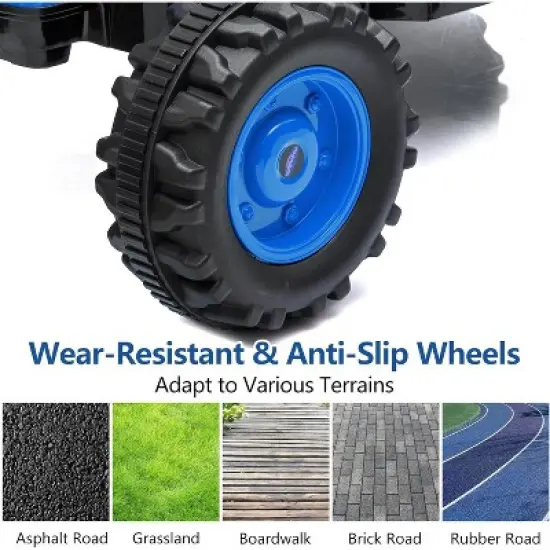 Garvee 12V Kids Ride On Tractor with Trailer, Electric Tractor with Remote Control,Safety Belt,for Boys Girls image {6}